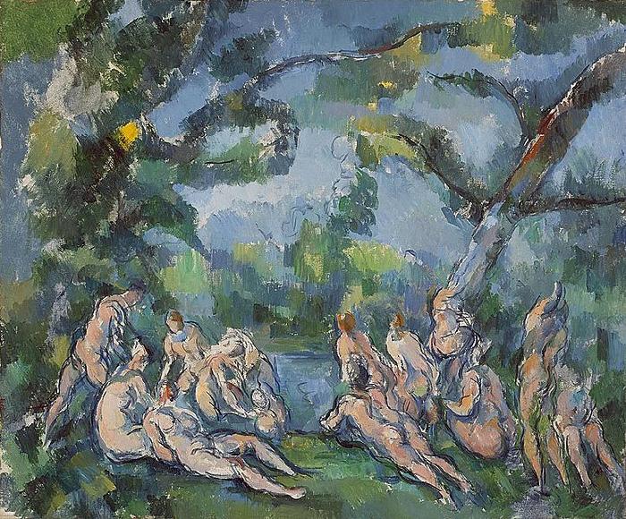 Paul Cezanne Badende oil painting image